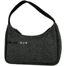Borsa a tracolla Prada Sport in lana con logo grigio autentico