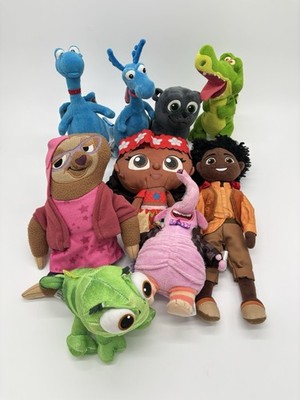 Disney Plush LOT 9 Moana Pascal Stuffy Bing Bong & MORE Mixed Characters & Sizes