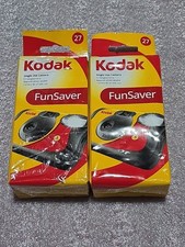 Lot Of 2 New Kodak Fun Saver Disposable 35mm 800 ISO 27 Film Camera - EXP 2027