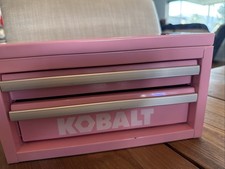 Kobalt Pink Mini Metal Toolbox Make-Up Jewelry Crafts Organizer Case New
