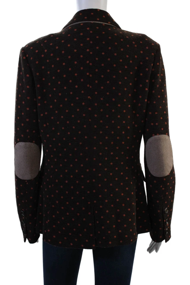 Blazer Cartonnier Anthropologie Mujer Lunares Un Botón Marrón Talla Mediana Foto 4 de 4