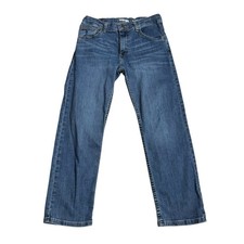 Wrangler Jeans Boys Size 12 Husky Blue Denim Classic Straight Leg Adj. Waist
