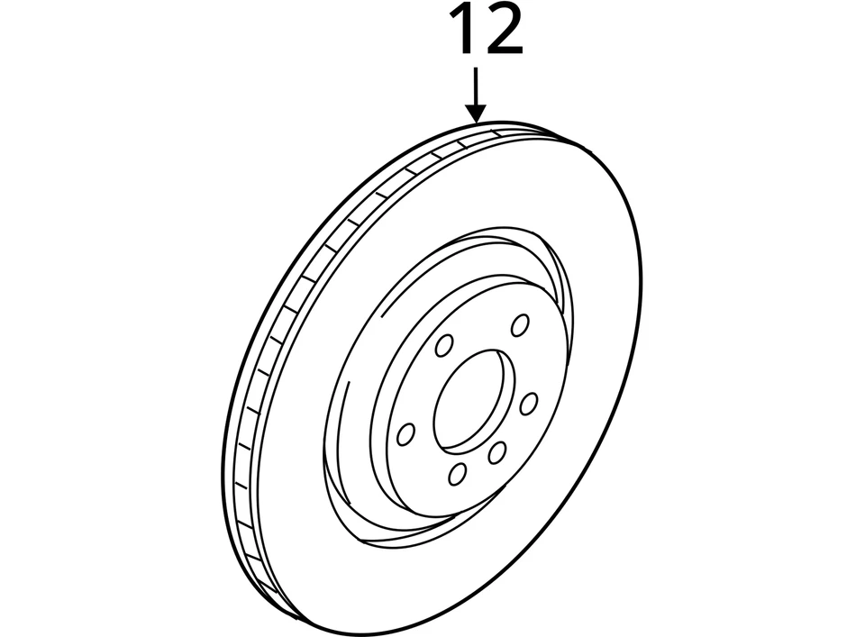 Audi SQ5 Q5 2018-2023 par de rotores de freno delanteros izquierdo y derecho 39 k millas OEM Foto 4 de 4