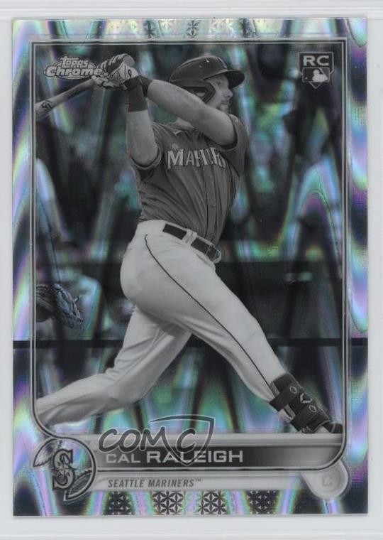 2022 Topps Chrome Sonic Black & White RayWave Refractor Cal Raleigh #149 1ql