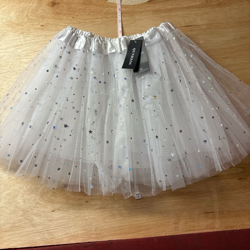 Qunbzou Kids Tutu. White Tulle Material Stars And Moon #onesizefitsmost