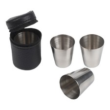 4Pcs/Set Cup Stainless Steel Wine Drinking Shot Glasses Barware Beer Tumble
