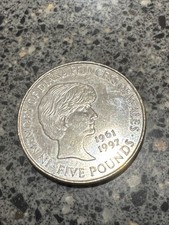 1999 Five Pound Coin in Memory of Diana Princess of Wales 1961-1997