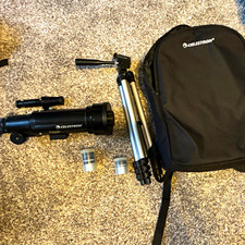 Celestron Travel Scope 70 70mm Refractor 165x Altaz Tripod Bag 10 20mm