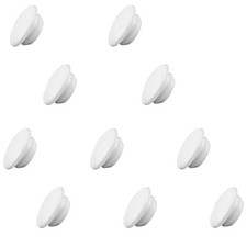 Suiwotin 10pcs 3/8 Inch 10mm Hole Plug, White Button Plugs, 10 mm,
