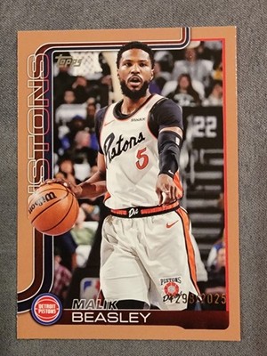 2025-26 Topps Basketball 43 Malik Beasley Gold Border SP /2025 | eBay