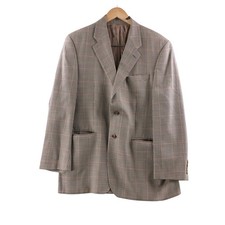 Lauren Ralph Lauren Mens Plaid Blazer Sport Coat Wool Blend Size 40R Preppy