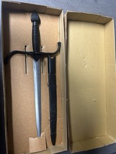 Medieval 12 Inch Dagger Sheath Replica Stainless Steel Worn Sheath See Pic