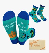 Funny Socks: Do No Disturb, I'm busy Gaming, One Size Fits All Gamer
