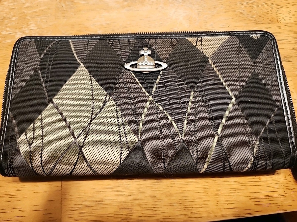 Vivienne Westwood Tartan Check Patterned Long Wallet Round Zipper