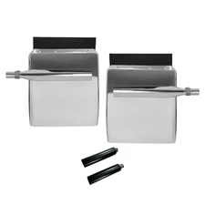 Pair Stainless Steel 24"x 27” Quarter Fender & Mount Post for Semi Truck Trailer