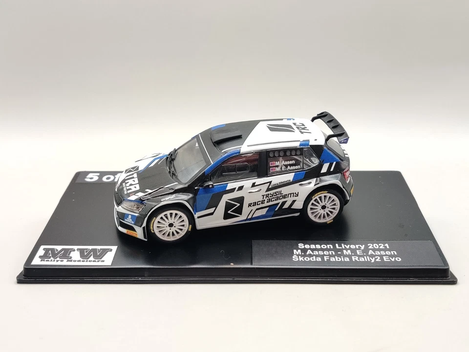 1:43 Skoda Fabia Rally2 evo Marius Aasen livrea stagione 2021 rara!! - Immagine 4 di 4