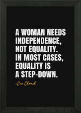 Coco Chanel Quotes Framed Wall Art Poster Canvas Print Picture