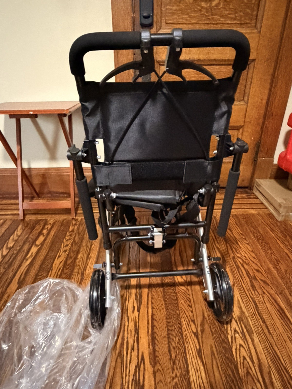 Upgraded Transport Wheelchair, Telescopic Handle, Inflatable Seat, light weight 