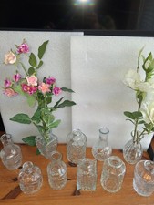 Wedding Glass Bud Vases Set of 10 Mixed Vareity Glass Vases