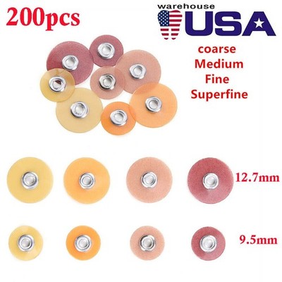Dental Sof-Lex Extra Thin Discs Finishing Polishing Discs 9.5/12.7mm 200Pcs 