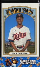 Nick Gordon 2021 Topps Heritage #652 Minnesota Twins Rookie RC