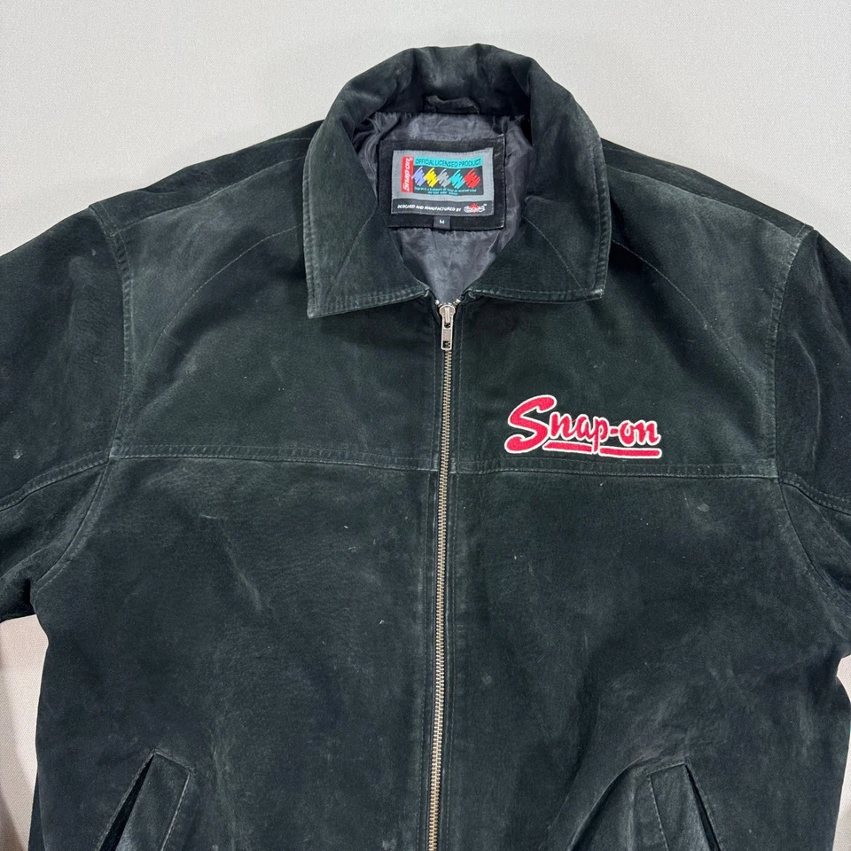 Snap On Tools Racing Jacket Black Suede Limited Edition Men's Medium - Изображение 2 из 4