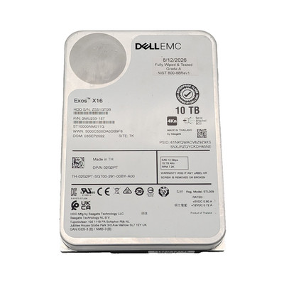 Dell EMC Exos X16 10TB 4Kn 3.5'' SAS HDD 2MU233 ST10000NM011G 100% - Wiped/Tested