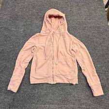 Zella Womens Pink French Terry Full Zip Hoodie Sweatshirt Size XS