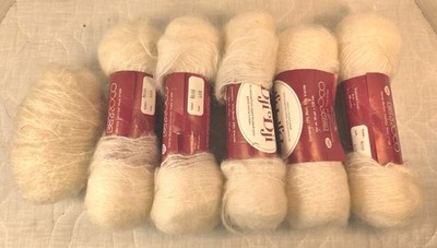 Vtg Berroco Irish Import Brushed 288g 77% Wool 23% Viscose Yarn Cream B4
