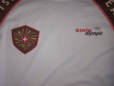 Maillot Cycliste Swiss Olympic - Acrylique Vintage Années 70 - Taille L - Occasion