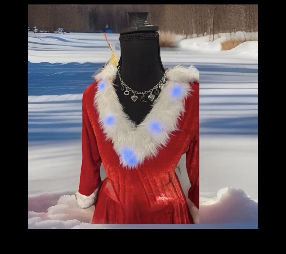 Disfraz de Navidad Mrs Clause Iluminado Adulto Custome XXL Foto 2 de 4