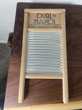 Vtg Dovetail Dubl Handi Washboard Co Columbus Ohio Wash Board 18" X 8 1/2" H 
