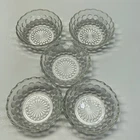 Anchor Hocking Bubble Berry Desert Bowls Clear Glass Set Of 5, 1940’s