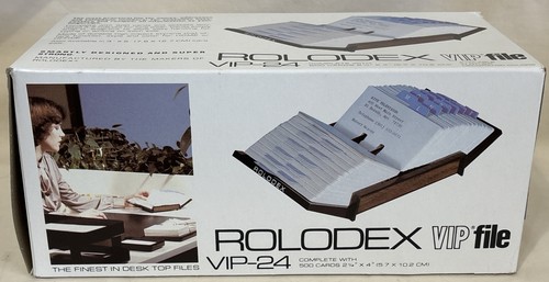 Rolodex VIP-24 Business Address Phone Index Cards File - NEW Vintage