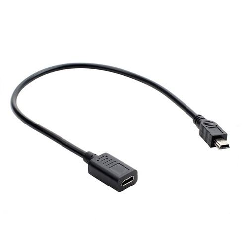 Mini USB Male to Type-c Female T-port Data Charging Conversion Extension Cable - 第 10/10 張圖片
