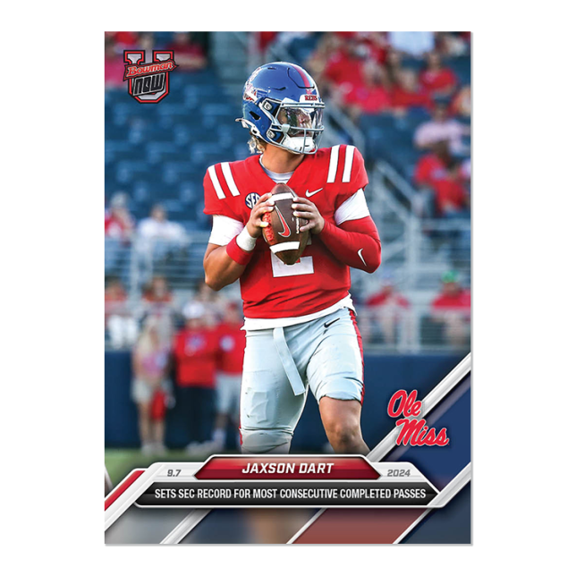 Jaxson Dart Ole Miss SEC Record 2024 Bowman U Now Football Card 10