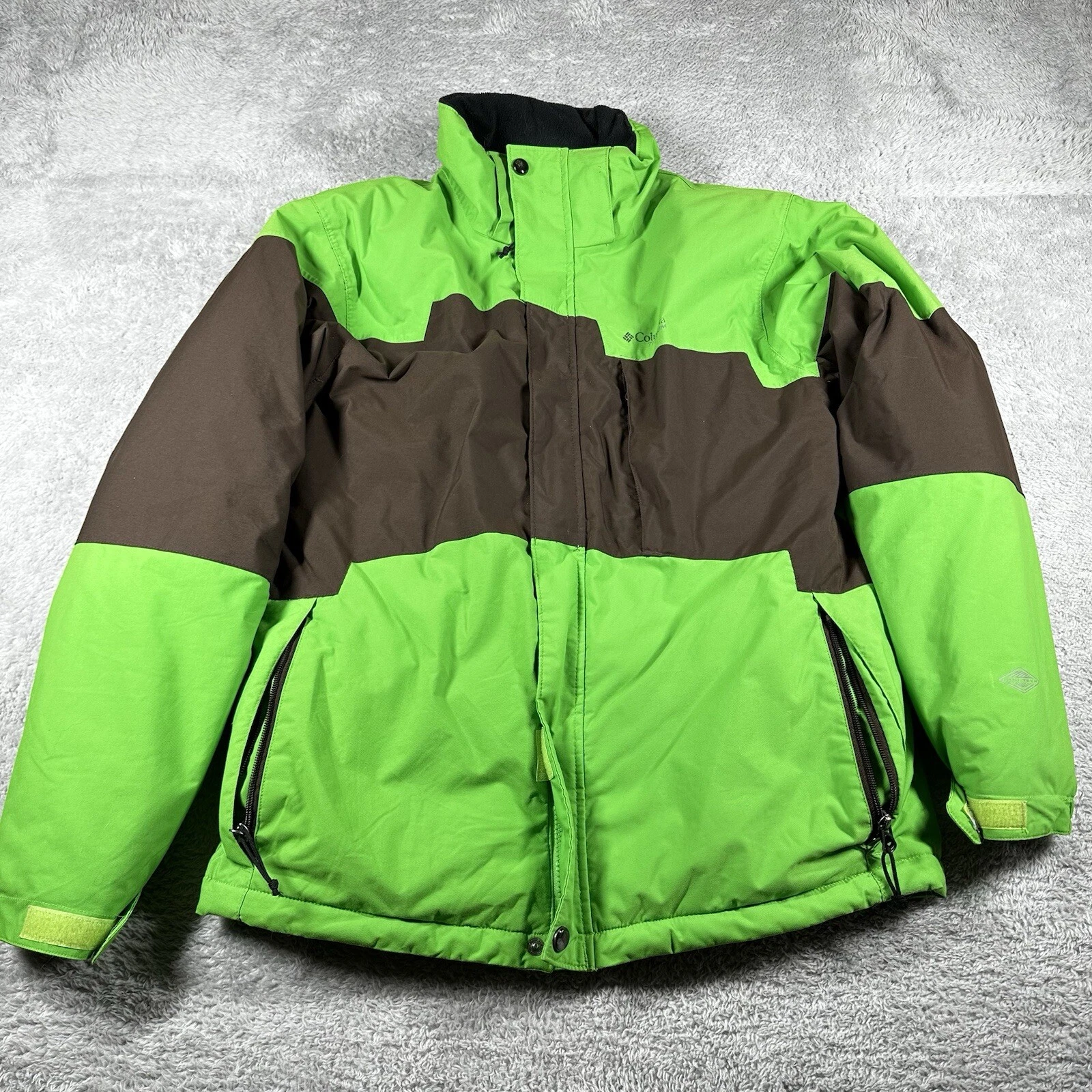 Columbia Jacket Mens Medium Snowboard Ski Green High Vis Gorpcore Outdoors