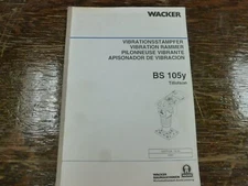 Wacker BS105Y Vibration Rammer Parts Catalog & Owner Operator Maintenance Manual