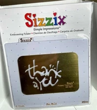Sizzix Ellison Simple Impressions Embossing Folder * NEW * Thank you