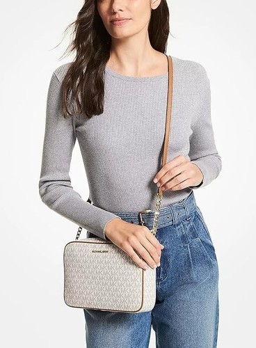 Bolso Bandolera Michael Kors Jet Set Grande de Cuero con Logotipo a Juego Bolsa para Monedas - Imagen 6 de 24