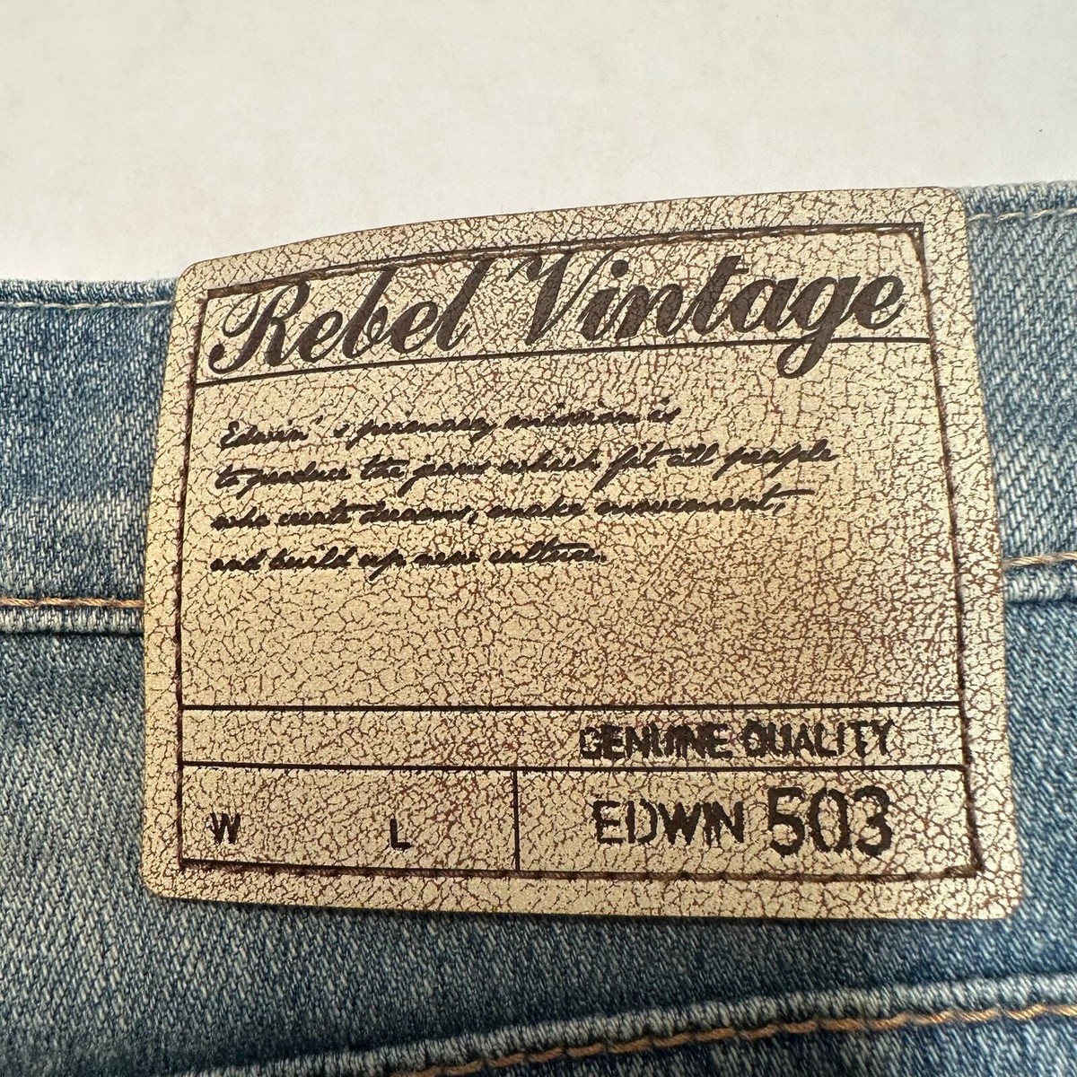 bnmdko　　EDWIN503 Rebel Vintage EDWIN® Jeans Rebel Vintage 503RV-256 Regular Straight (Sz 30
