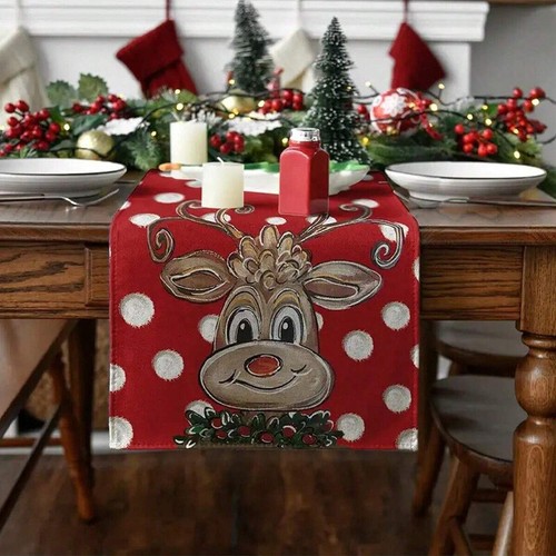 Christmas Table Runners Table Cloth Covers Banquet Dining Party Table Decor - Picture 12 of 19