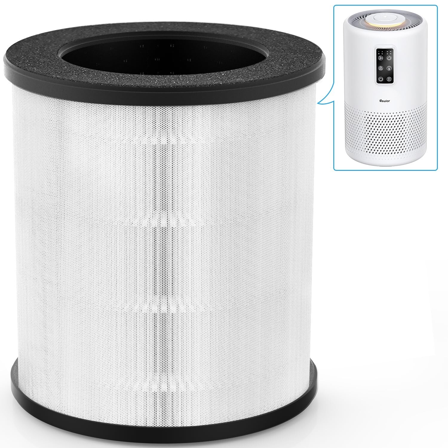 Air Purifier B-D02U Replacement Filter, VEWIOR H13 True HEPA Air Cleaner Filt...-image