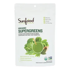 Sunfood Superfoods Organic Supergreens Powder 8oz (Pack of 3)