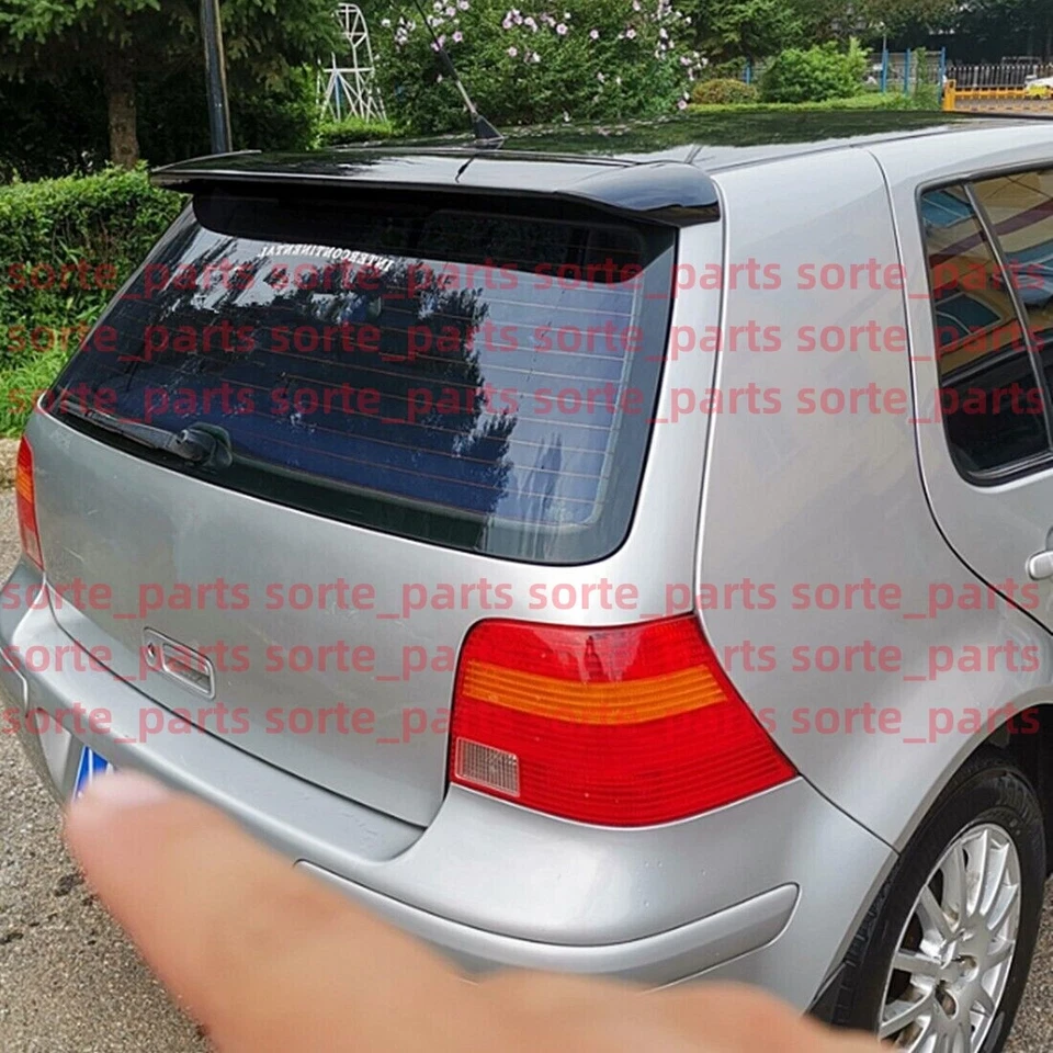 FITS 99-06 VW GOLF GTI MK4 GLOSSY BLACK REAR TRUNK WINDOW ROOF SPOILER WING Foto 2 de 4
