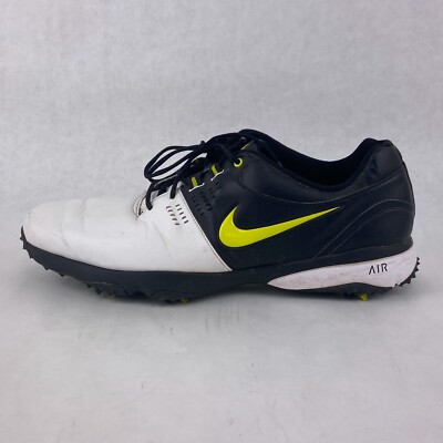 Nike Golf Shoes Mens 12 White Black Air Rival III 3 Cleats  display picture 3