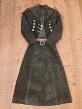 Ladies leather costume custom made blazer + skirt combination size 32/34