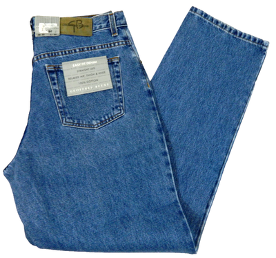 NEW Geoffrey Beene Easy Relaxed Denim Blue Jeans Tag 32x32 
