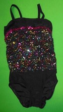 NWOT sequin front camisole leotard dance costume small child Wolff Fording