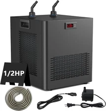 Aquarium Chiller 1/2 HP Water Chiller Fish Tank Cooling System Hydroponic Cooler